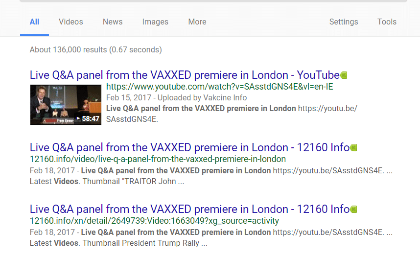 Live Q&A panel from the VAXXED premiere in London – VIDEO